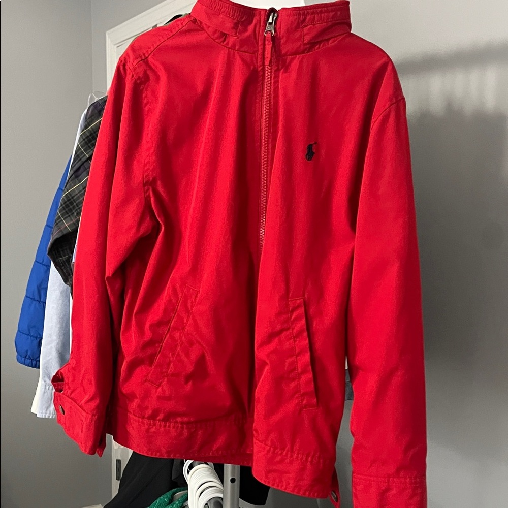 Polo by Ralph Lauren Bright Red Kids light coat-Boy size 10/12